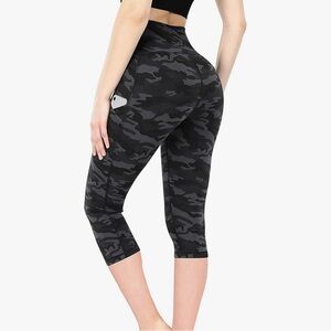 Lingswallow High Waisted Leggings with Pockets Tummy Control Yoga Pants